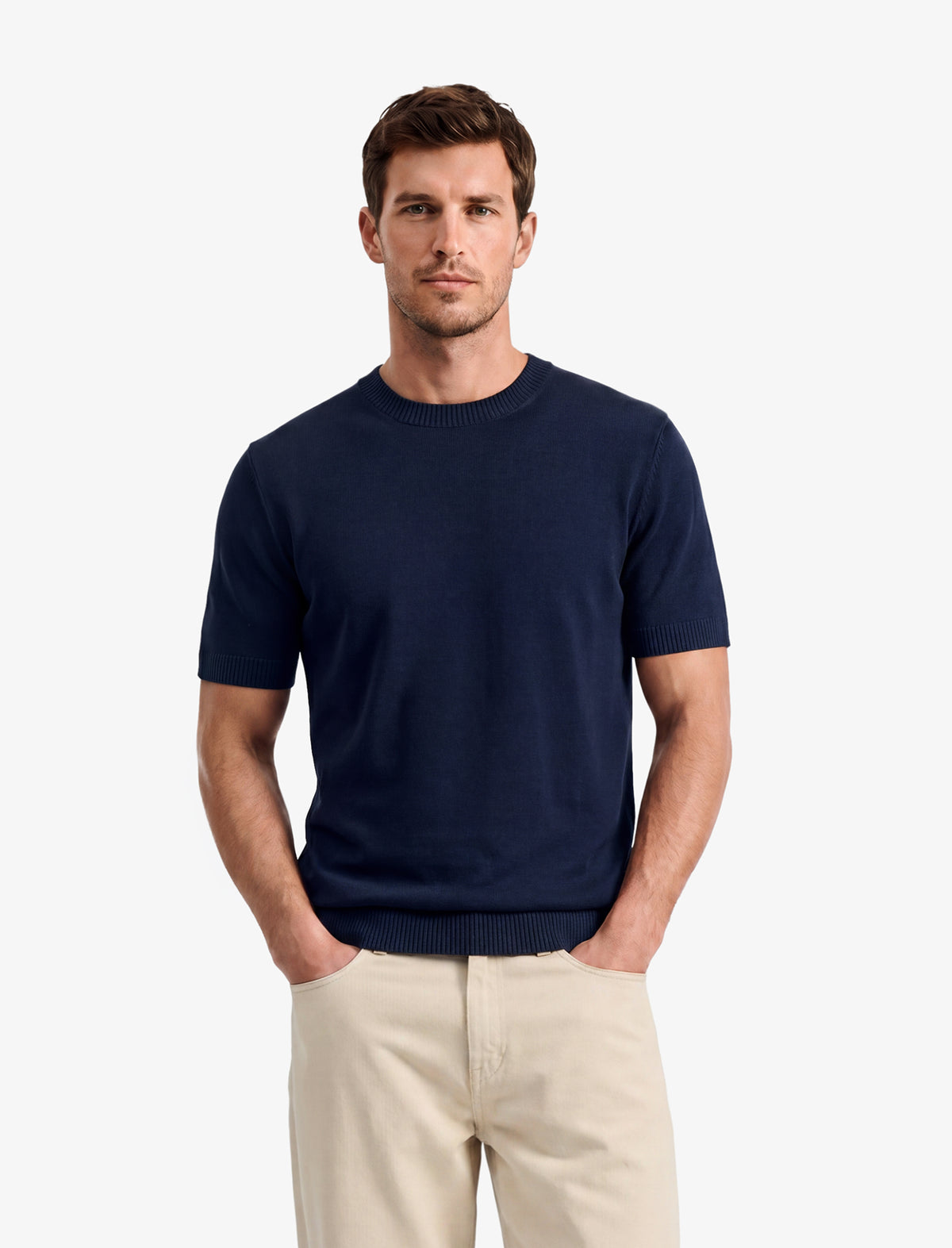 Fine Knit Short Sleeve Tee