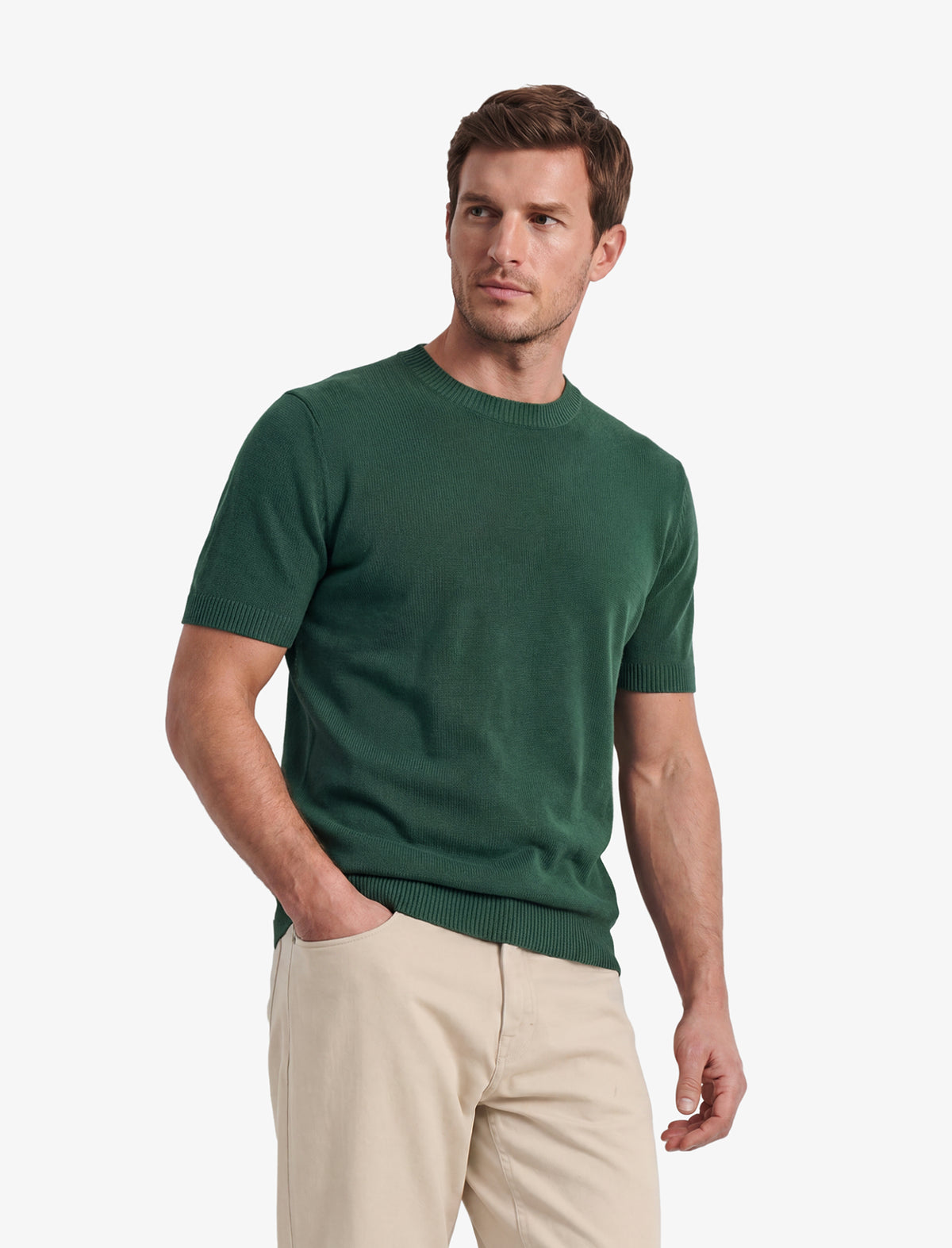 Fine Knit Short Sleeve Tee