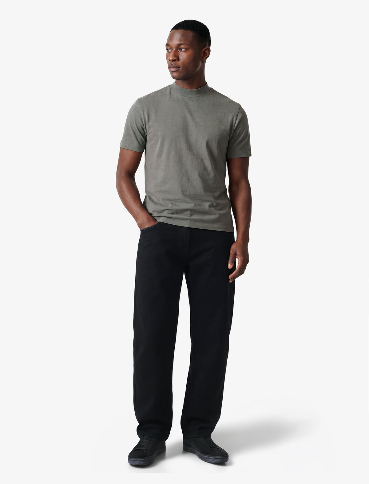 Soft Mock Neck Tee
