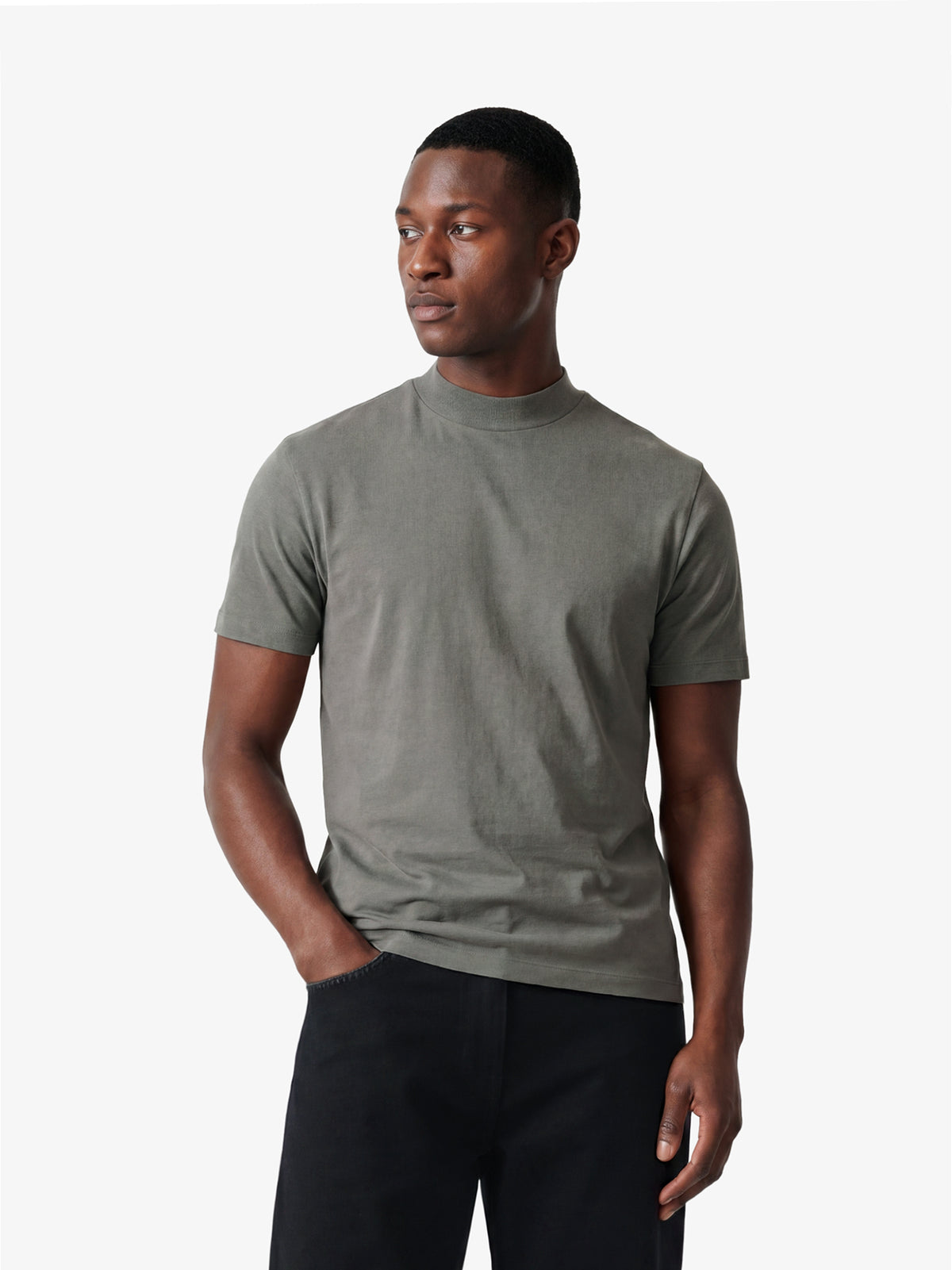 Soft Mock Neck Tee