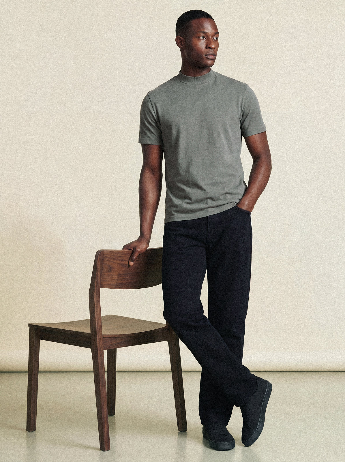 Soft Mock Neck Tee