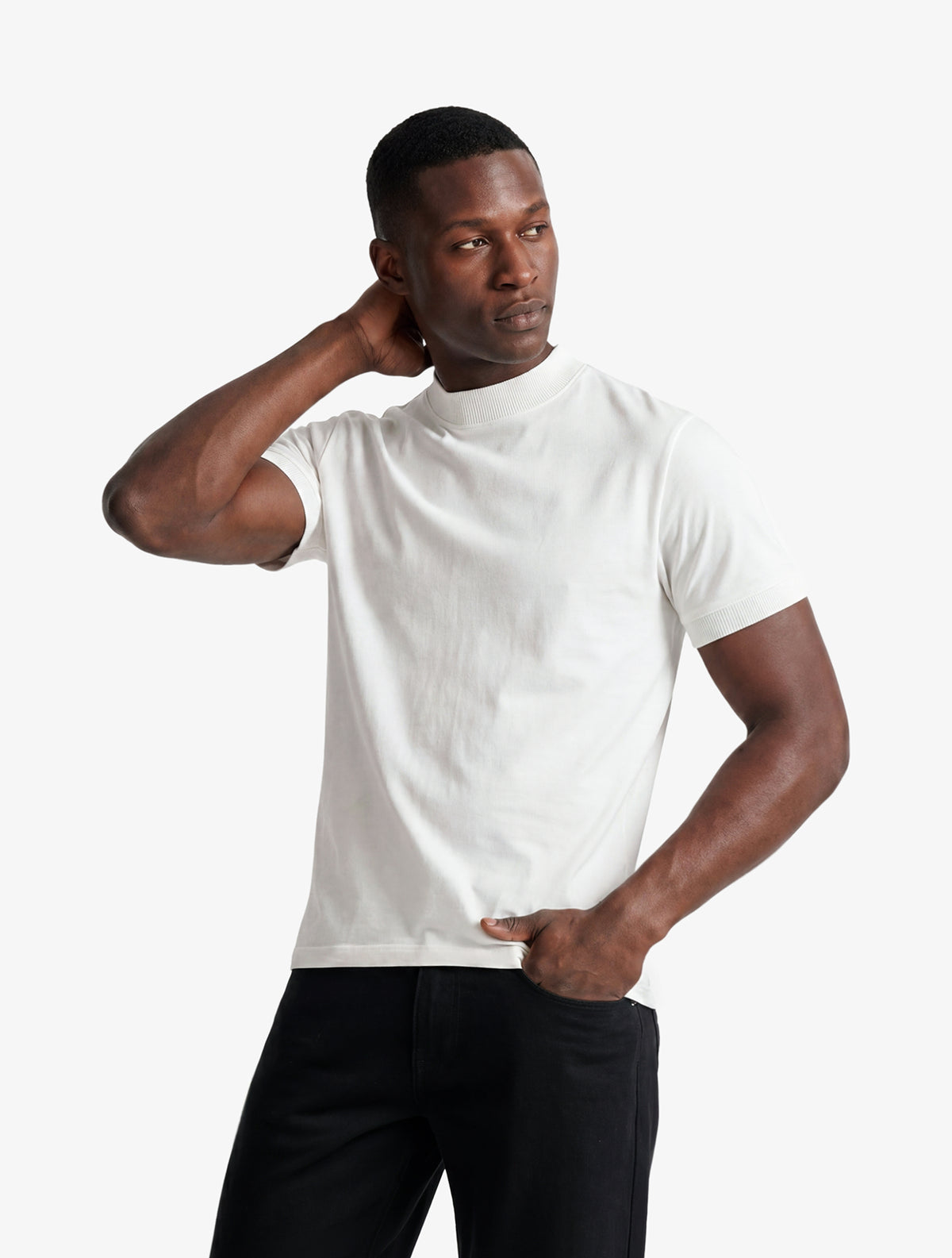 Soft Mock Neck Tee